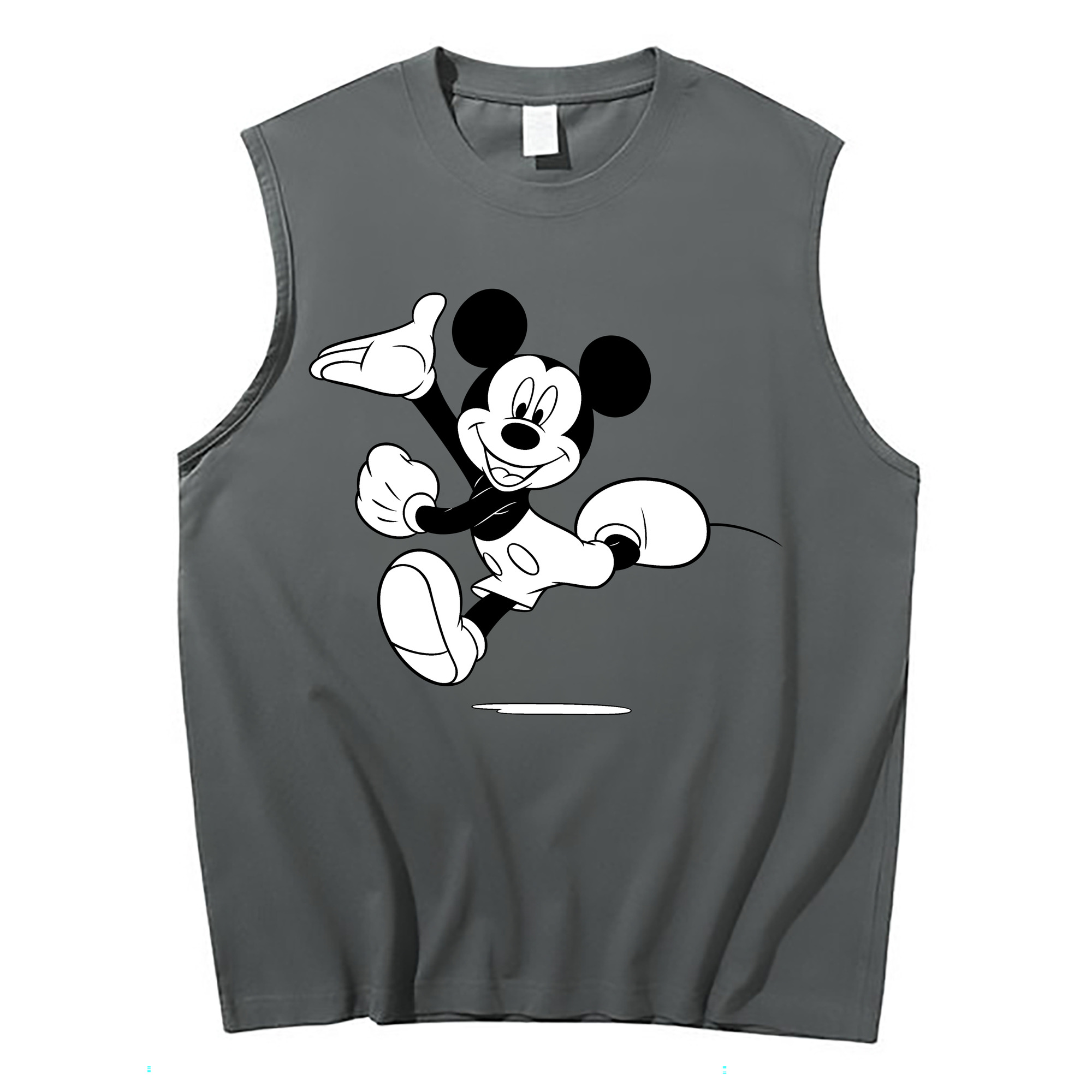 ミッキーマウス Mickey Mouse コットン100％タンクトップ（フロントプリント）